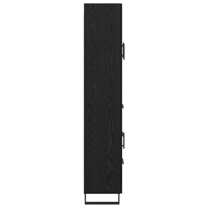 vidaXL Highboard with Drawer 2 pcs Black Oak 69.5 x 34 x 180 cm