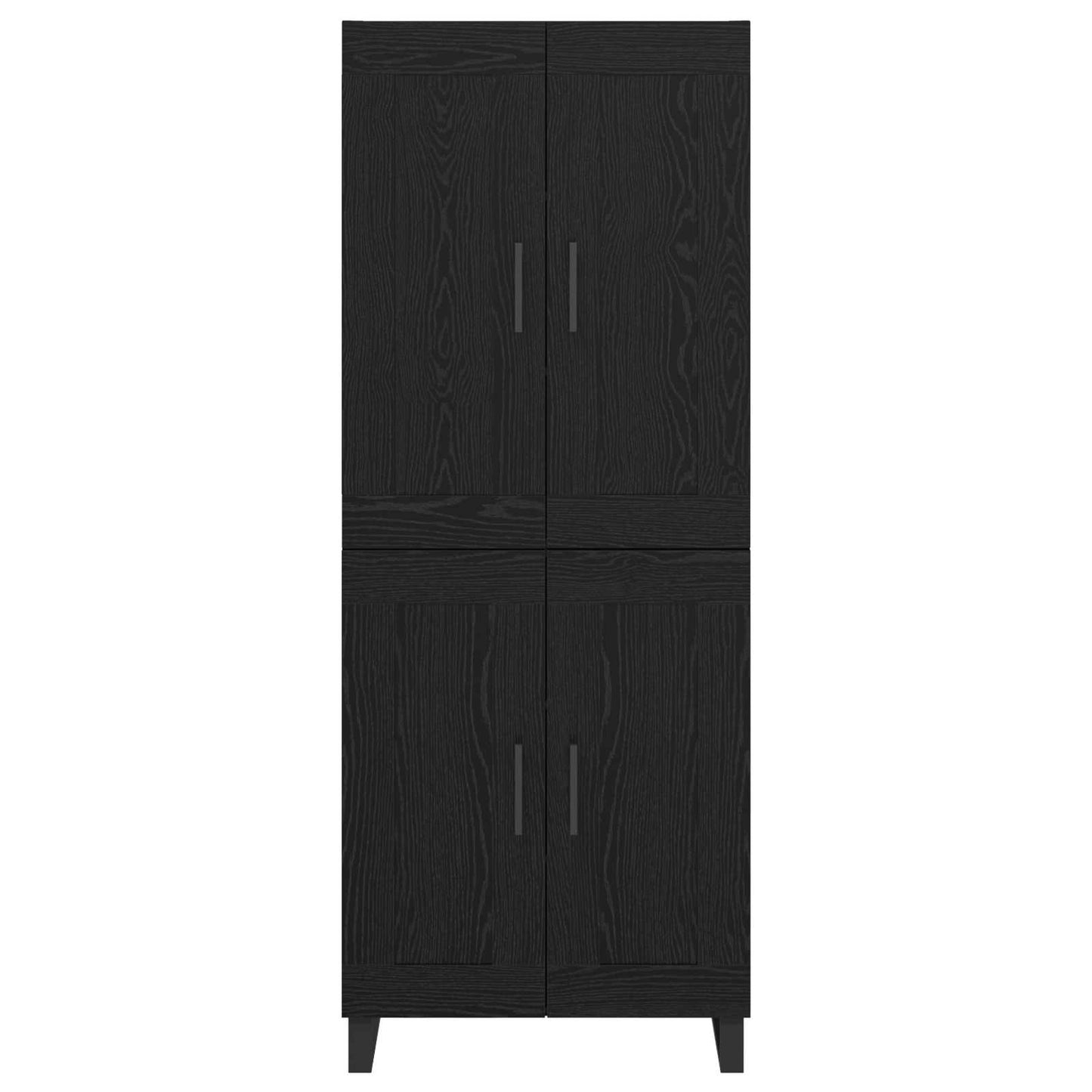 vidaXL Highboard Black Oak 69.5 x 34 x 180 cm Engineered Wood