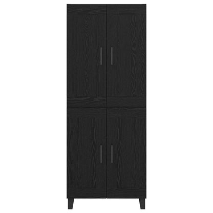 vidaXL Highboard Black Oak 69.5 x 34 x 180 cm Engineered Wood