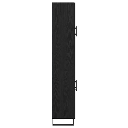 vidaXL Highboard Black Oak 69.5 x 34 x 180 cm Engineered Wood