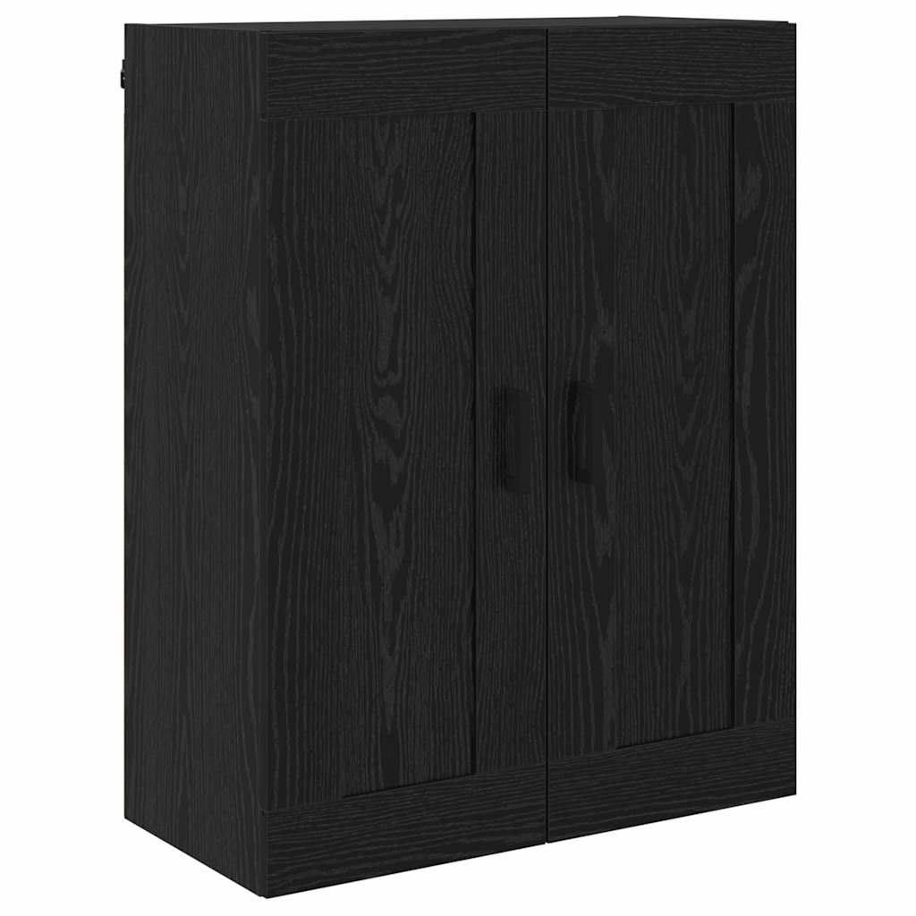 vidaXL Highboard with Drawer 2 pcs Black Oak Engineered Wood