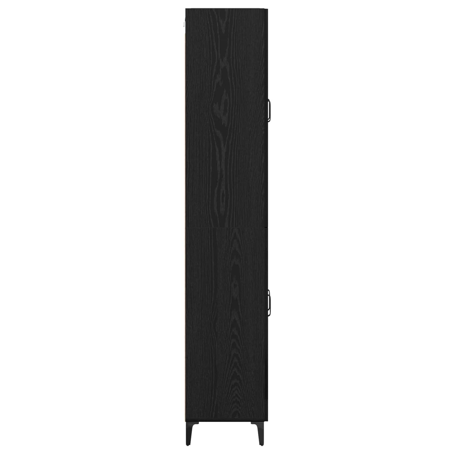 vidaXL Highboard Black Oak 69.5 x 34 x 180 cm Engineered Wood