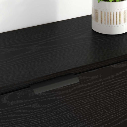 vidaXL Sideboard with Drawer 3 pcs Black oak Engineered Wood