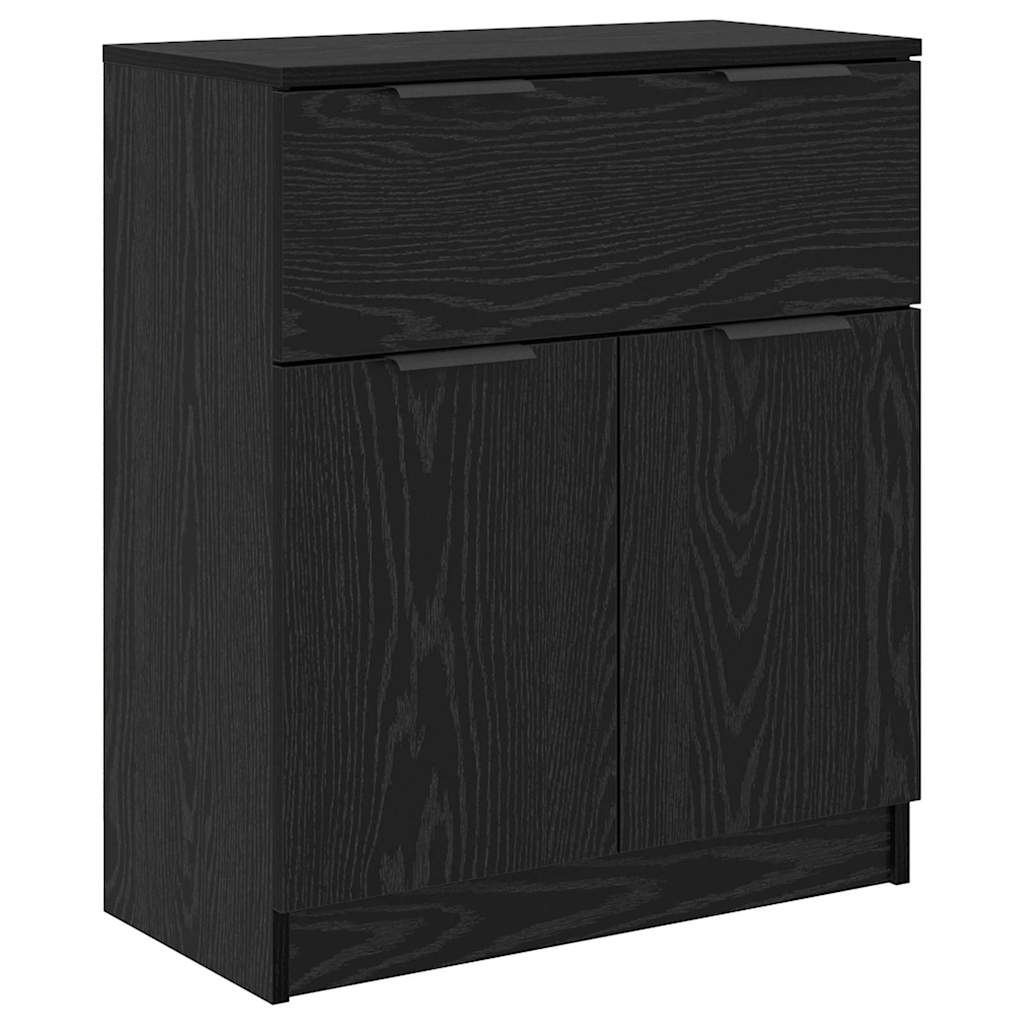 vidaXL Sideboard with Drawer 3 pcs Black oak Engineered Wood