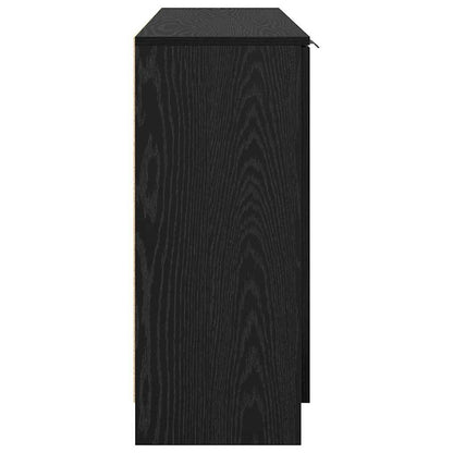 vidaXL Sideboard with Drawer 3 pcs Black oak Engineered Wood