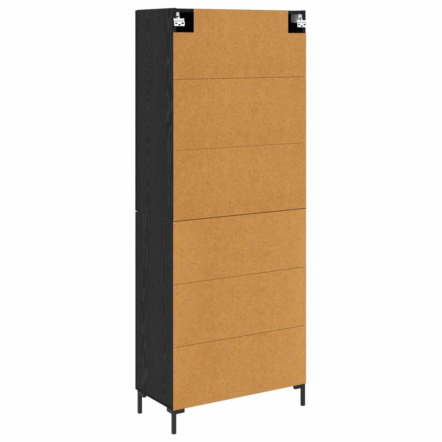 vidaXL Highboard Black Oak 69.5 x 34 x 180 cm Engineered Wood