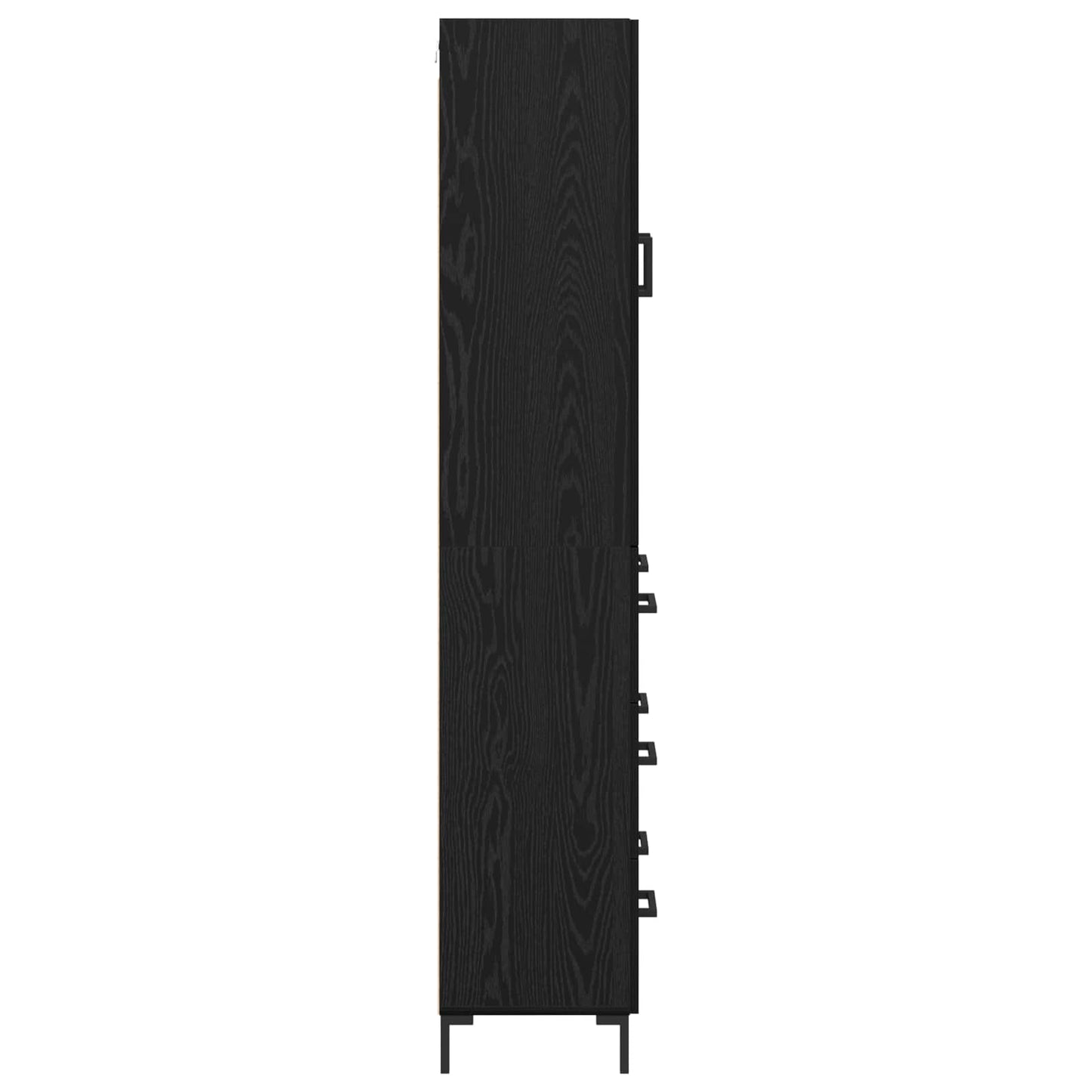 vidaXL Highboard Black Oak 69.5 x 34 x 180 cm Engineered Wood