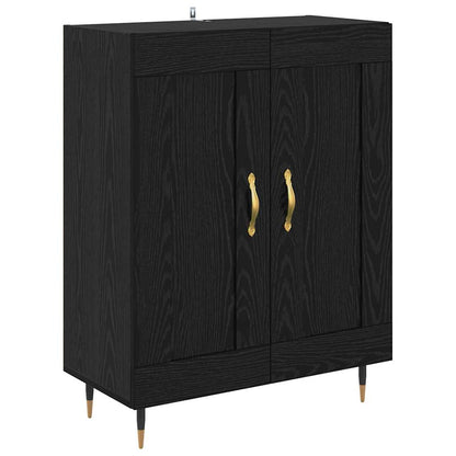 vidaXL Highboard 2 pcs Black Oak Engineered Wood