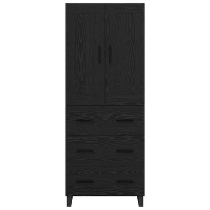vidaXL Highboard Black Oak 69.5 x 34 x 180 cm Engineered Wood