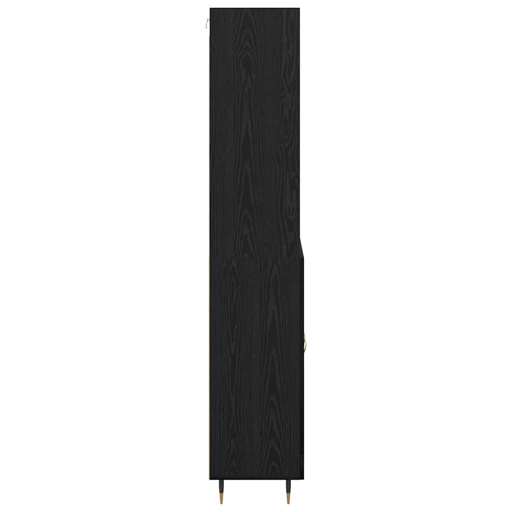 vidaXL Highboard Black oak 69.5 x 34 x 180 cm Engineered Wood