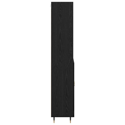 vidaXL Highboard Black oak 69.5 x 34 x 180 cm Engineered Wood