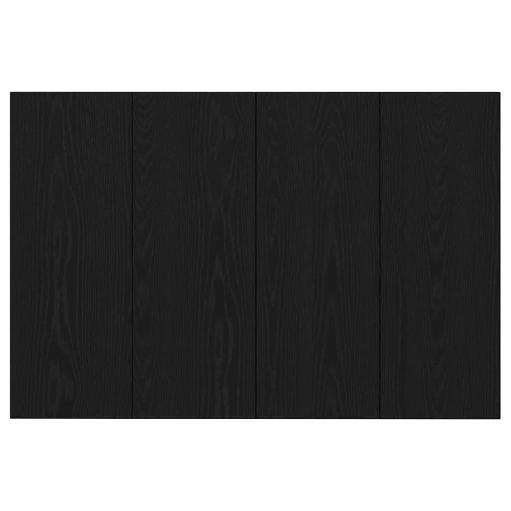 vidaXL Headboard with Cabinet 3 pcs Black Oak Engineered Wood