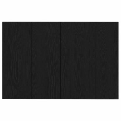 vidaXL Headboard with Cabinet 3 pcs Black Oak Engineered Wood