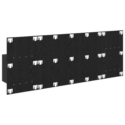 vidaXL Headboard with Cabinet 3 pcs Black Oak Engineered Wood