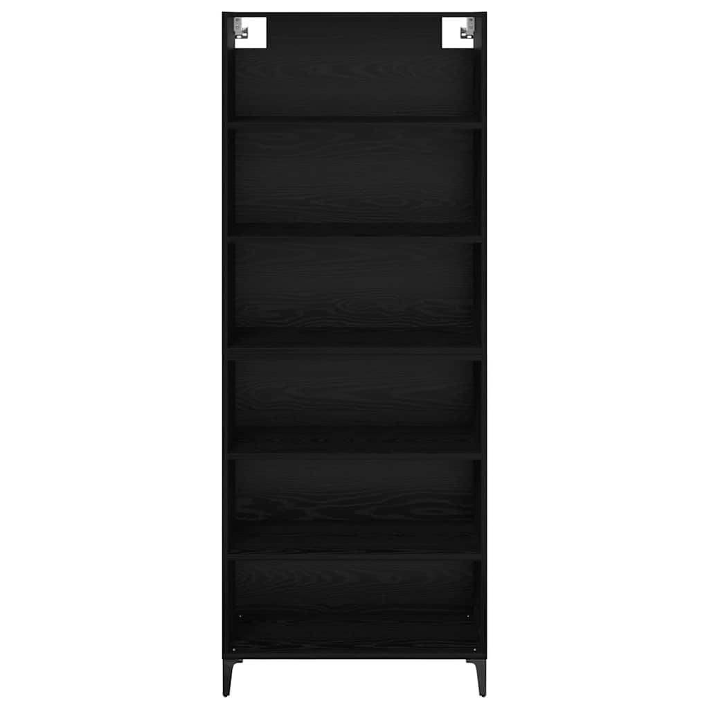 vidaXL Highboard Black Oak 69.5 x 34 x 180 cm Engineered Wood