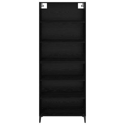 vidaXL Highboard Black Oak 69.5 x 34 x 180 cm Engineered Wood