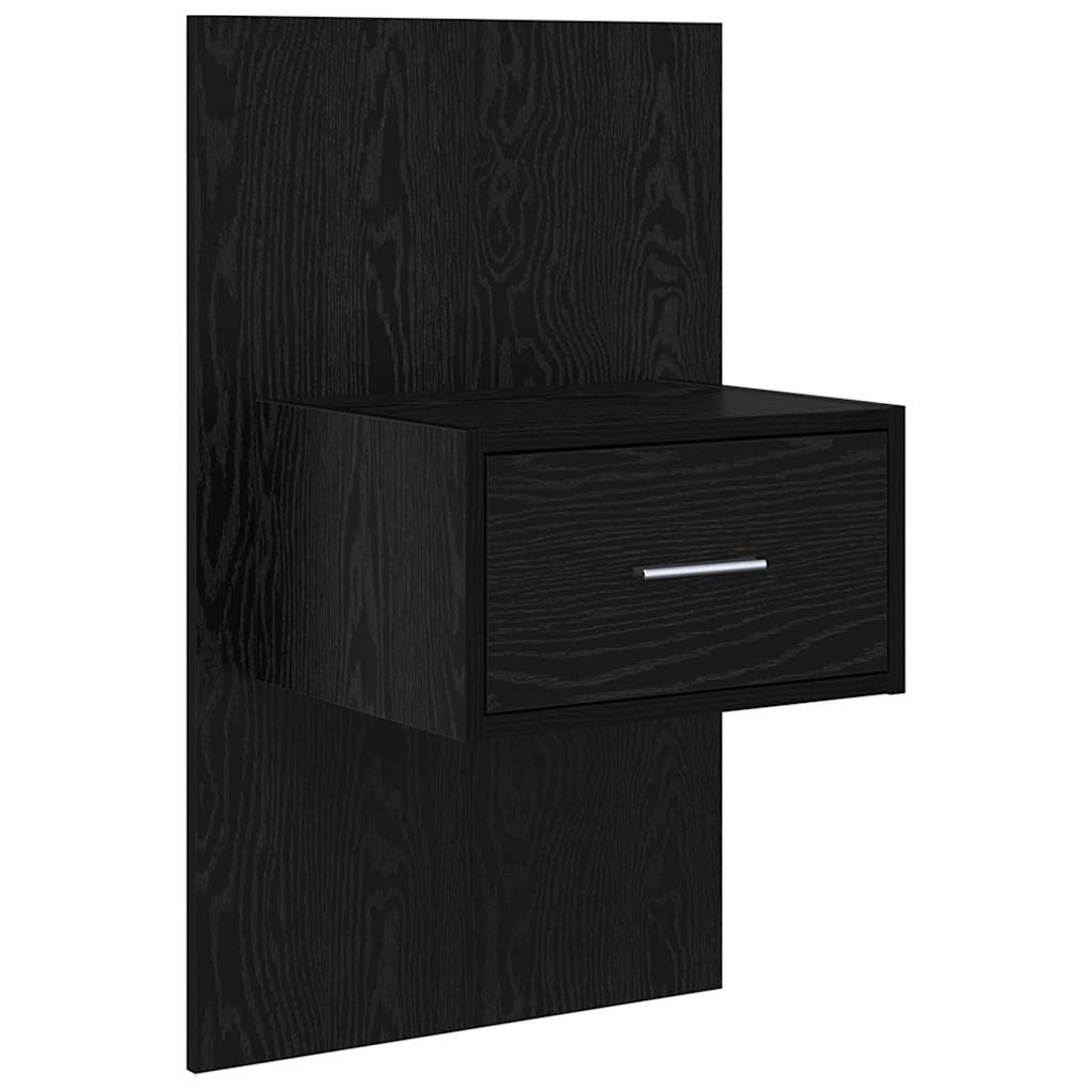 vidaXL Headboard with Cabinet 3 pcs Black Oak Engineered Wood