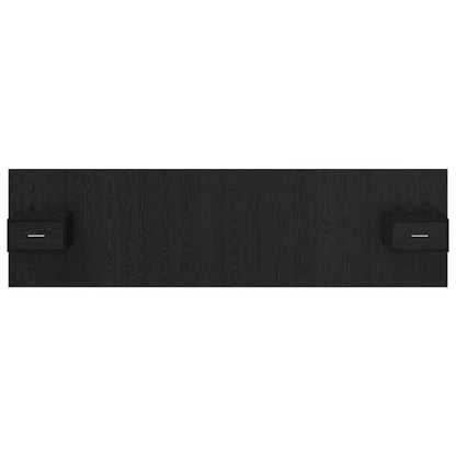 vidaXL Headboard with Cabinet 3 pcs Black Oak Engineered Wood