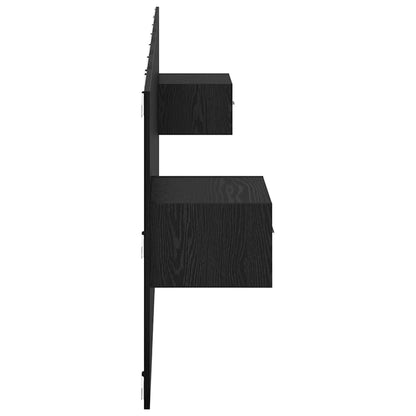 vidaXL Headboard with Cabinet 3 pcs Black Oak Engineered Wood