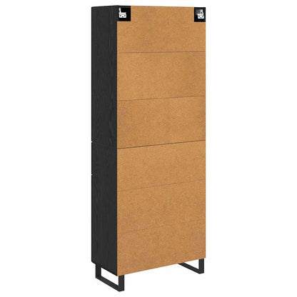 vidaXL Highboard with Drawer 2 pcs Black Oak 69.5 x 34 x 180 cm
