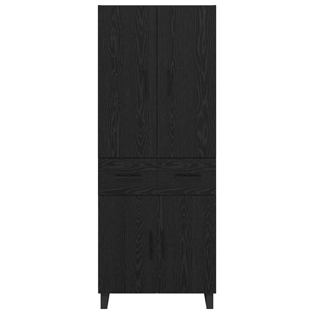 vidaXL Highboard with Drawer 2 pcs Black Oak 69.5 x 34 x 180 cm