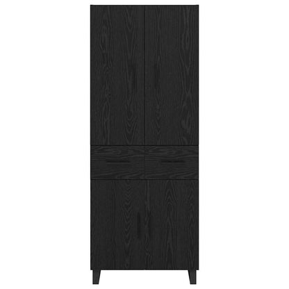 vidaXL Highboard with Drawer 2 pcs Black Oak 69.5 x 34 x 180 cm