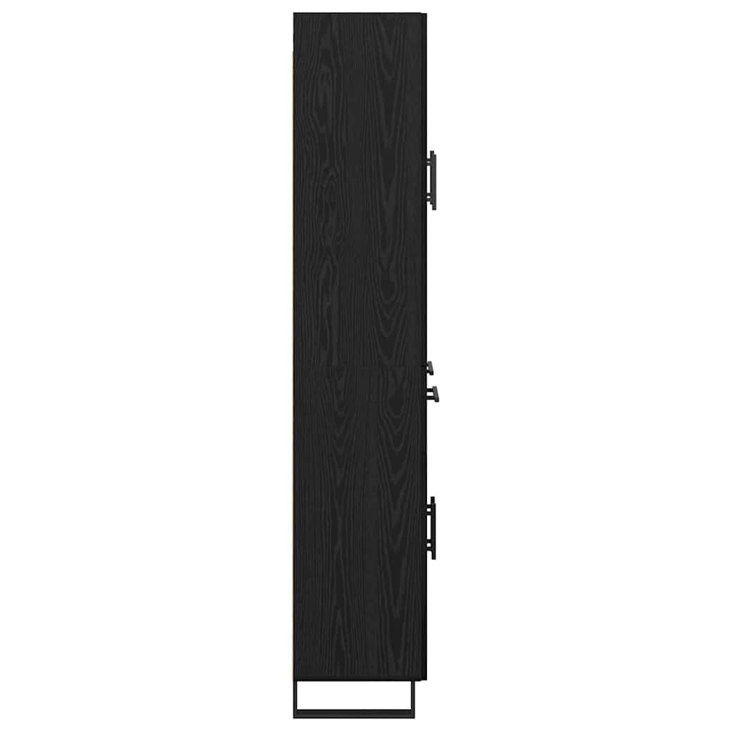 vidaXL Highboard with Drawer 2 pcs Black Oak 69.5 x 34 x 180 cm