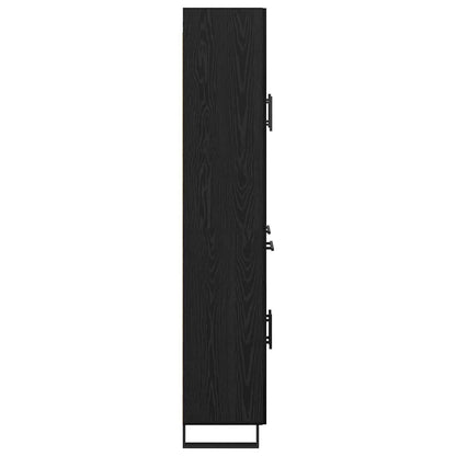 vidaXL Highboard with Drawer 2 pcs Black Oak 69.5 x 34 x 180 cm