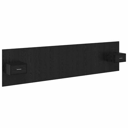 vidaXL Headboard with Cabinet 3 pcs Black Oak Engineered Wood