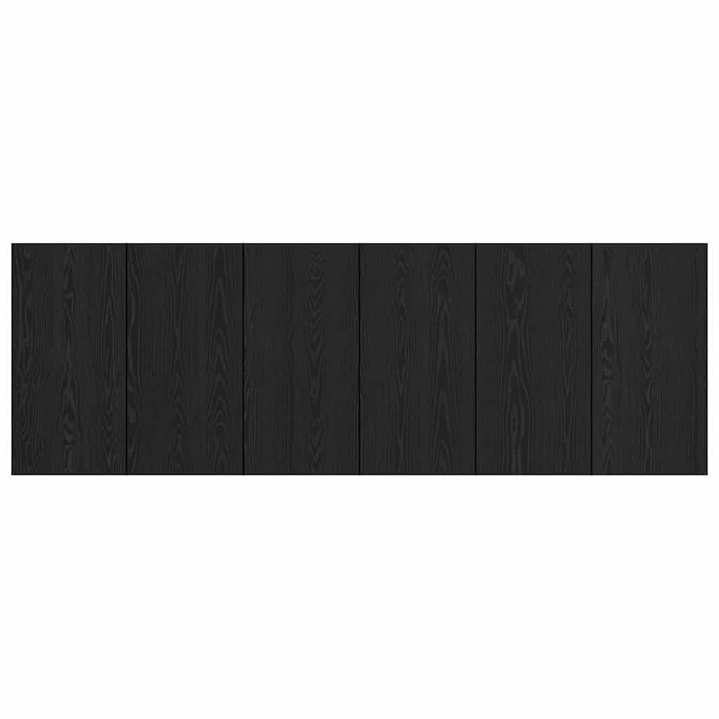vidaXL Headboard with Cabinet 3 pcs Black Oak Engineered Wood