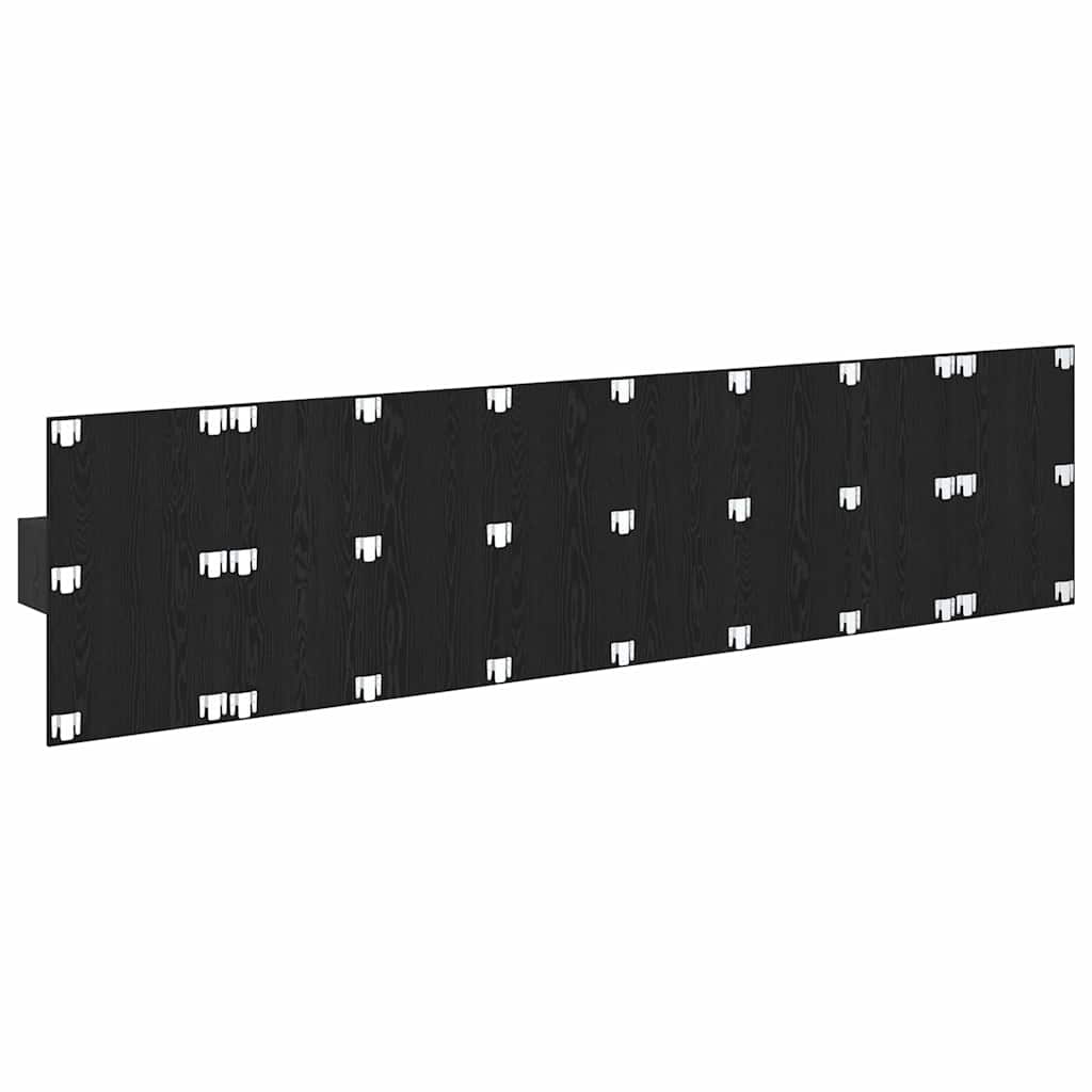 vidaXL Headboard with Cabinet 3 pcs Black Oak Engineered Wood