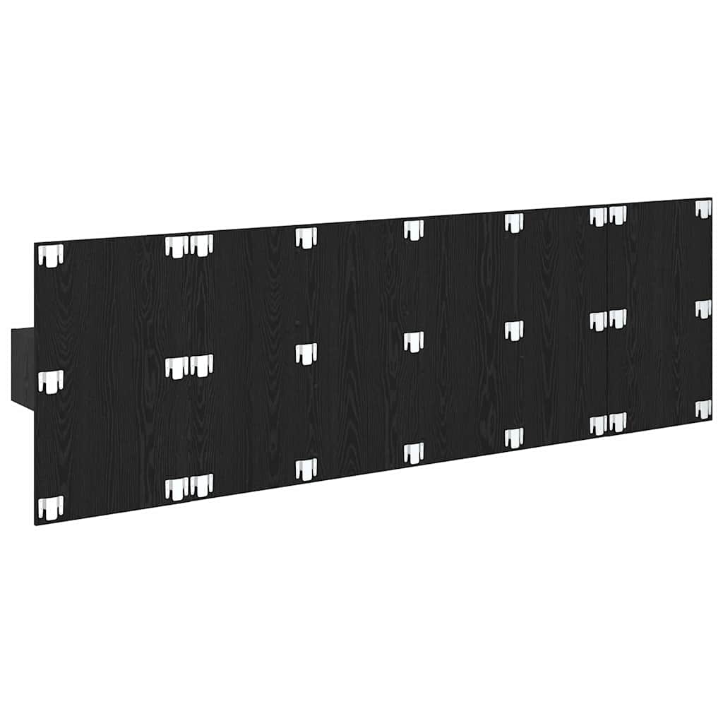vidaXL Headboard with Cabinet 3 pcs Black Oak Engineered Wood
