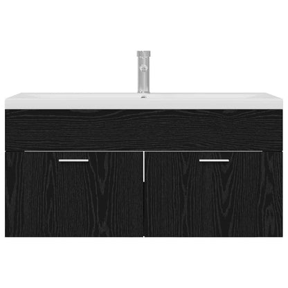 vidaXL Bathroom Cabinet Black Oak 100 x 38.5 x 46 cm Engineered Wood
