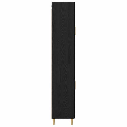 vidaXL Highboard Black Oak 69.5 x 34 x 180 cm
