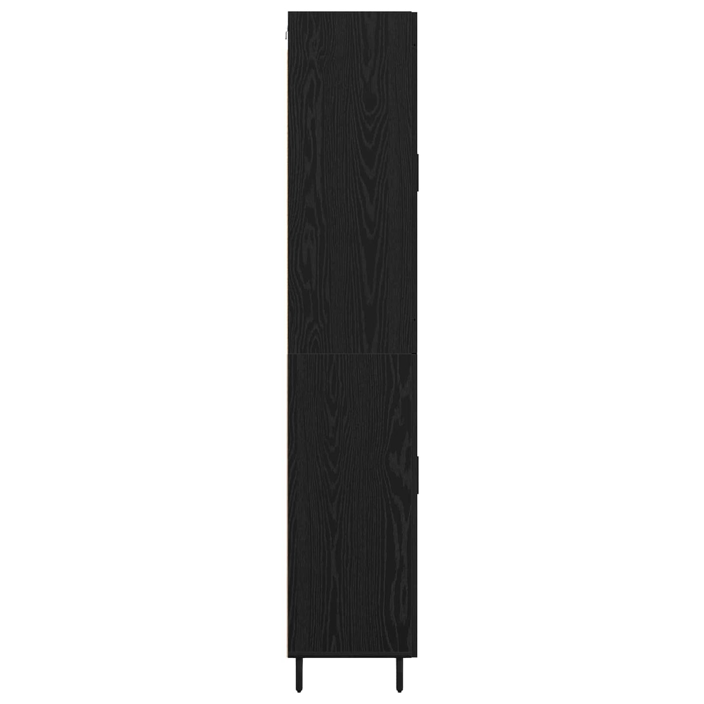 vidaXL Highboard with Drawer 2 pcs Black Oak Engineered Wood
