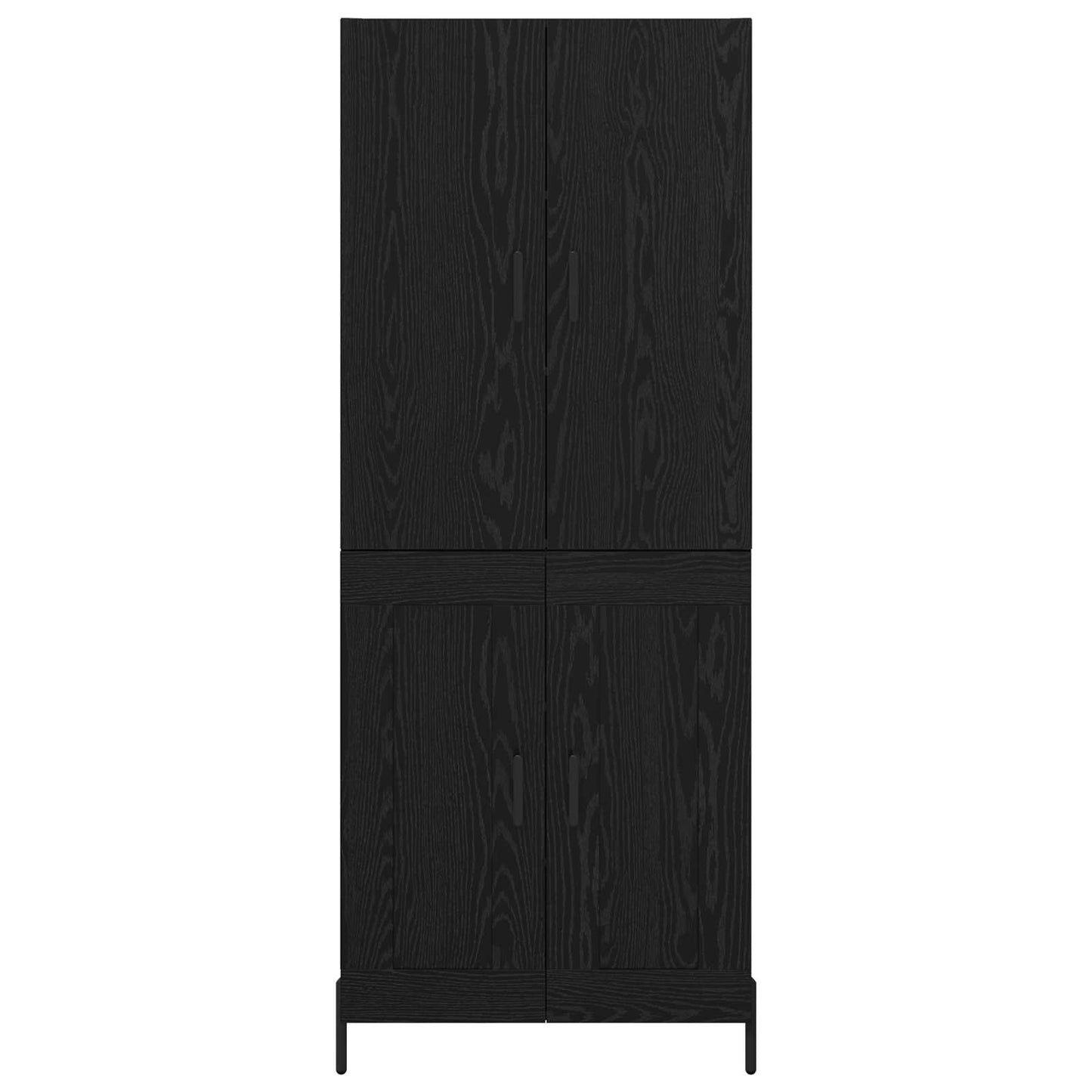 vidaXL Highboard Black Oak 69.5 x 34 x 180 cm Engineered Wood