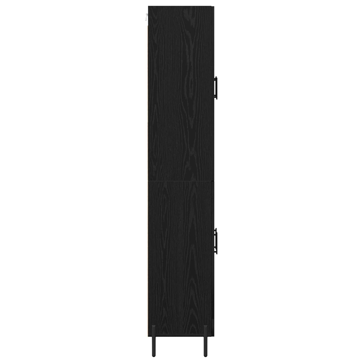 vidaXL Highboard Black Oak 69.5 x 34 x 180 cm Engineered Wood