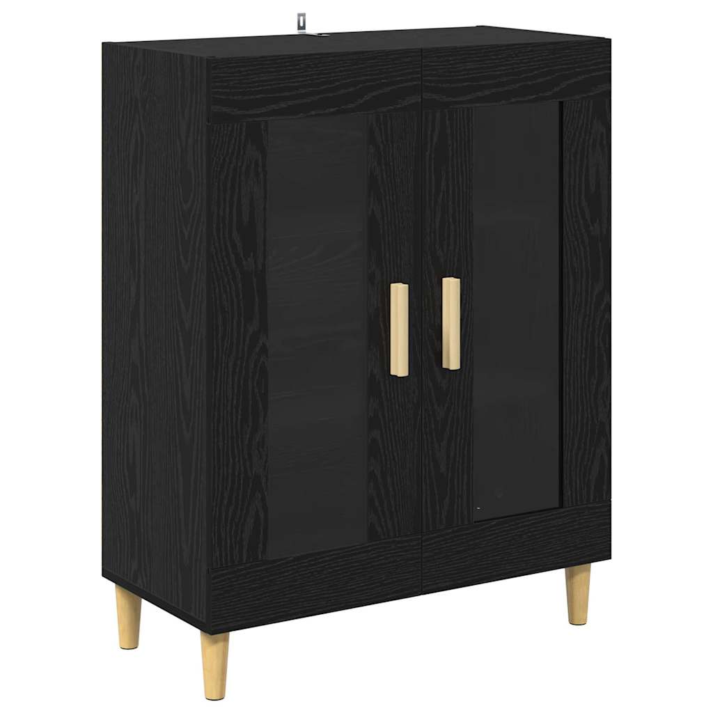 vidaXL Highboard Black Oak 69.5 x 34 x 180 cm Engineered Wood