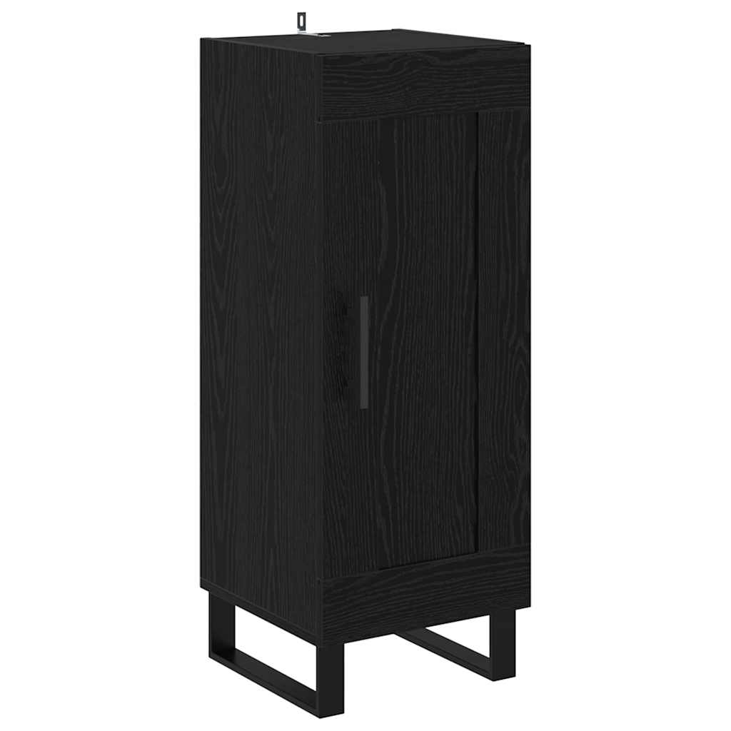 vidaXL Highboard Black Oak 34.5 x 34 x 180 cm Engineered Wood