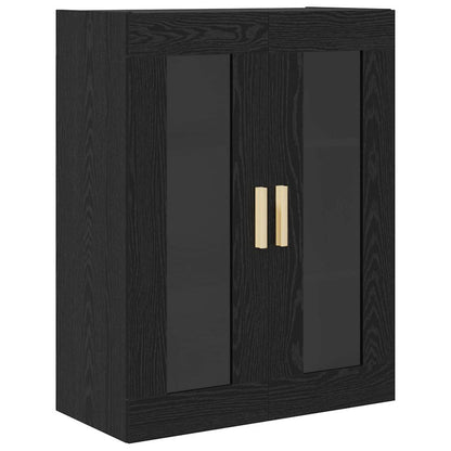 vidaXL Highboard Black Oak 34.5 x 34 x 180 cm Engineered Wood