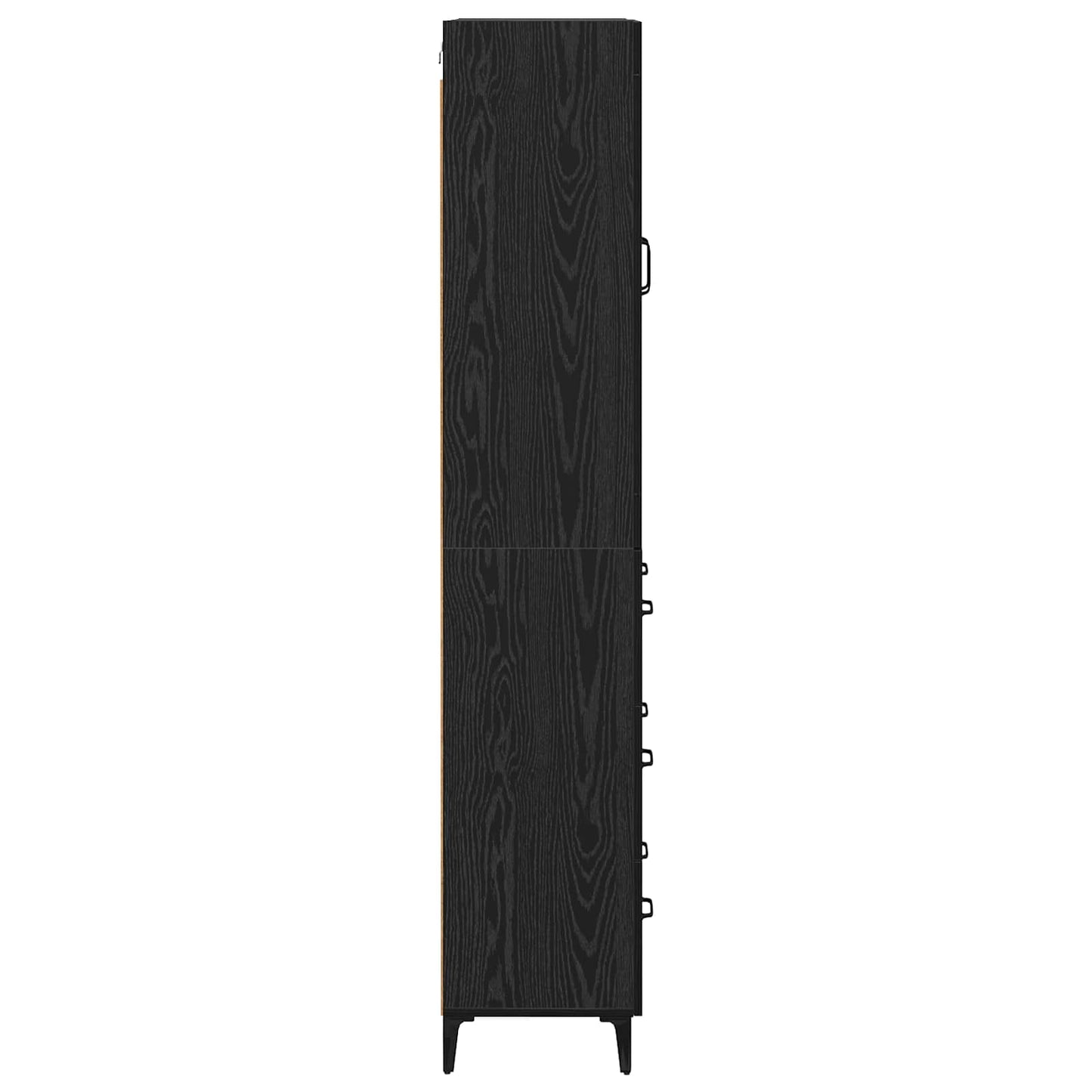 vidaXL Highboard Black Oak 69.5 x 34 x 180 cm Engineered Wood