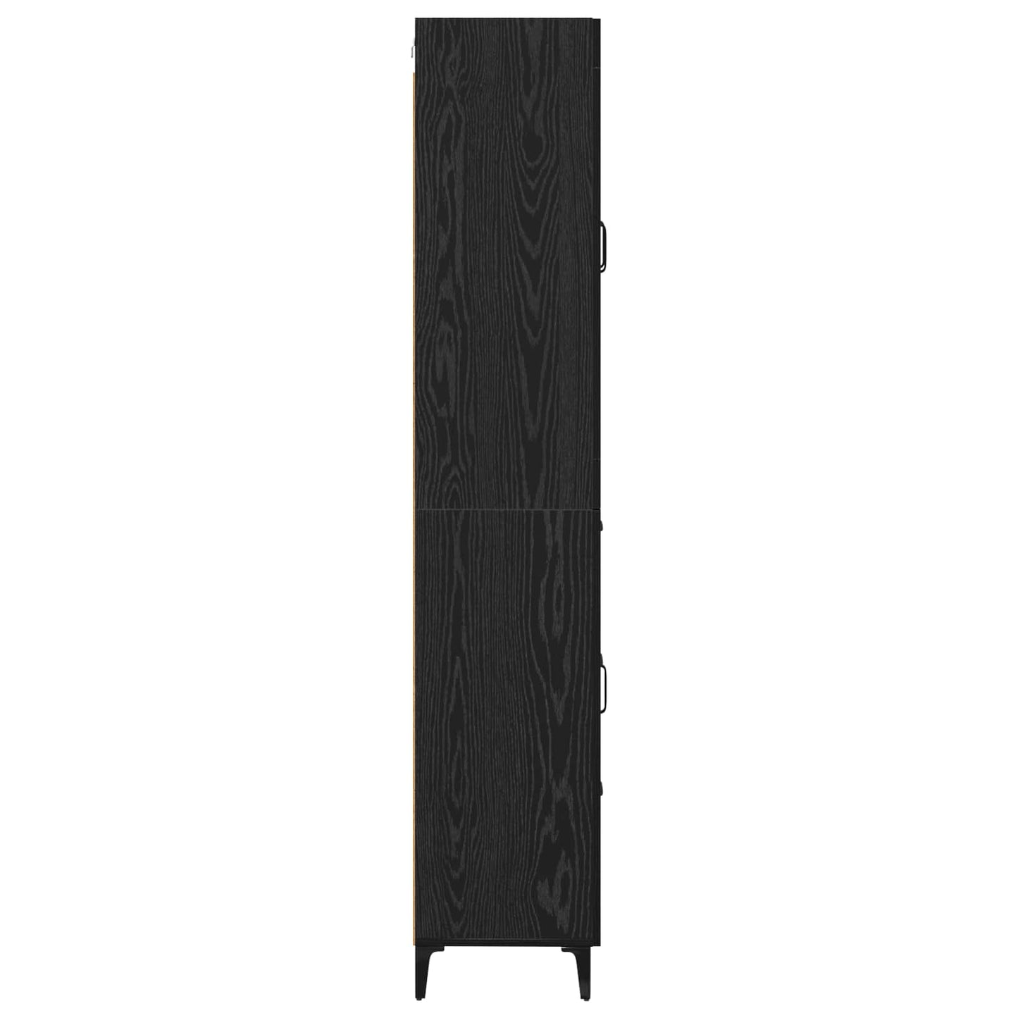 vidaXL Highboard Black Oak 69.5 x 34 x 180 cm Engineered Wood