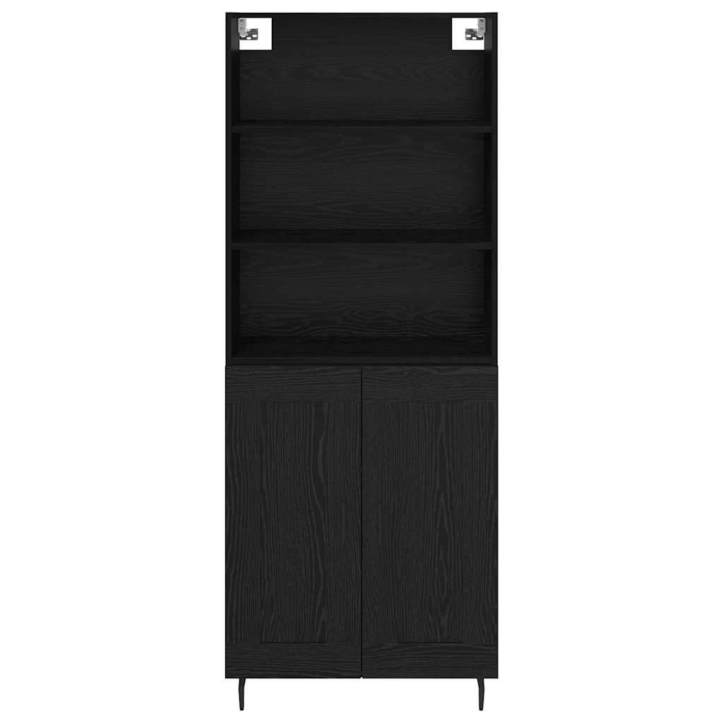 vidaXL Highboard Black Oak 69.5 x 34 x 180 cm