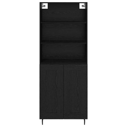 vidaXL Highboard Black Oak 69.5 x 34 x 180 cm