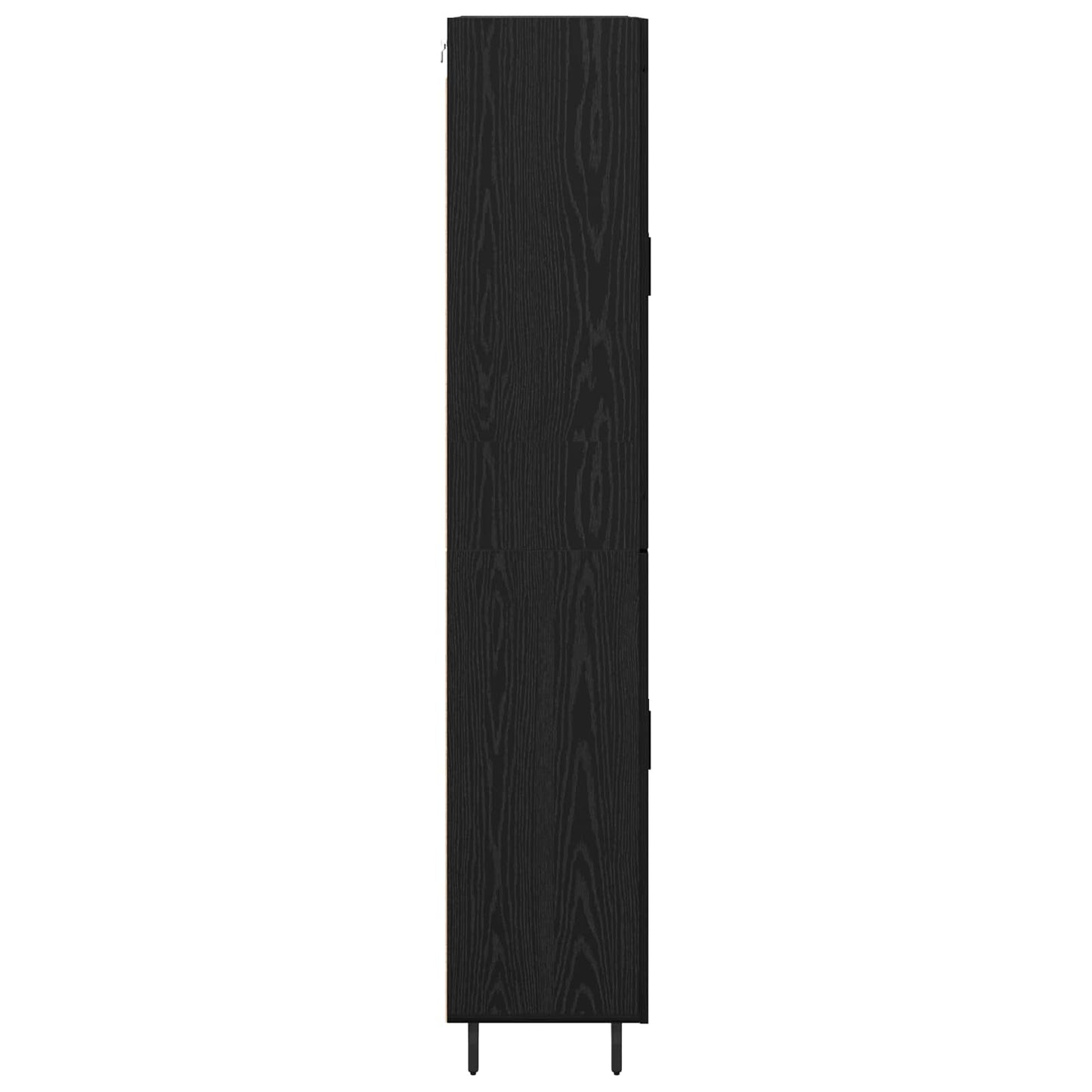 vidaXL Highboard 2 pcs Black Oak Engineered Wood