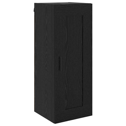 vidaXL Highboard Black Oak 34.5 x 34 x 180 cm Engineered Wood