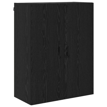 vidaXL Highboard Black Oak 69.5 x 34 x 180 cm Engineered Wood