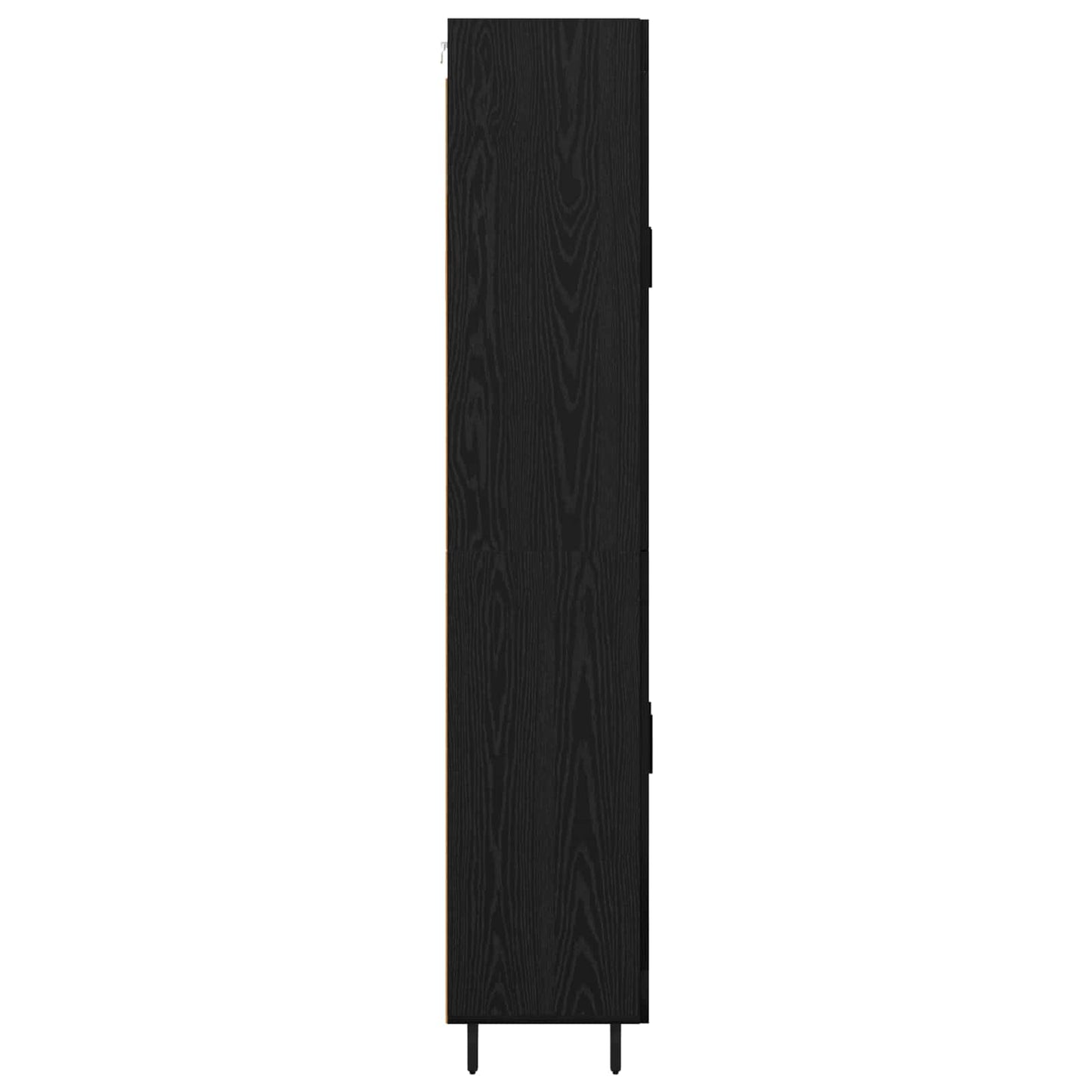 vidaXL Highboard 2 pcs Black Oak Engineered Wood