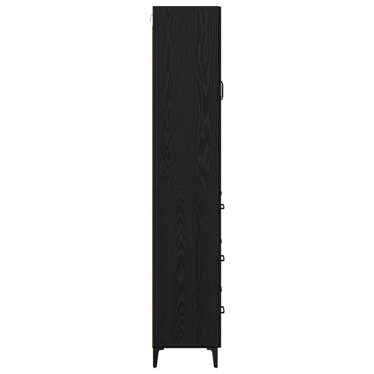 vidaXL Highboard Black Oak 69.5 x 34 x 180 cm Engineered Wood