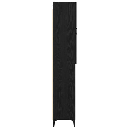 vidaXL Highboard Black Oak 69.5 x 34 x 180 cm Engineered Wood
